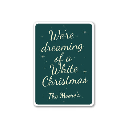 White Christmas Sign