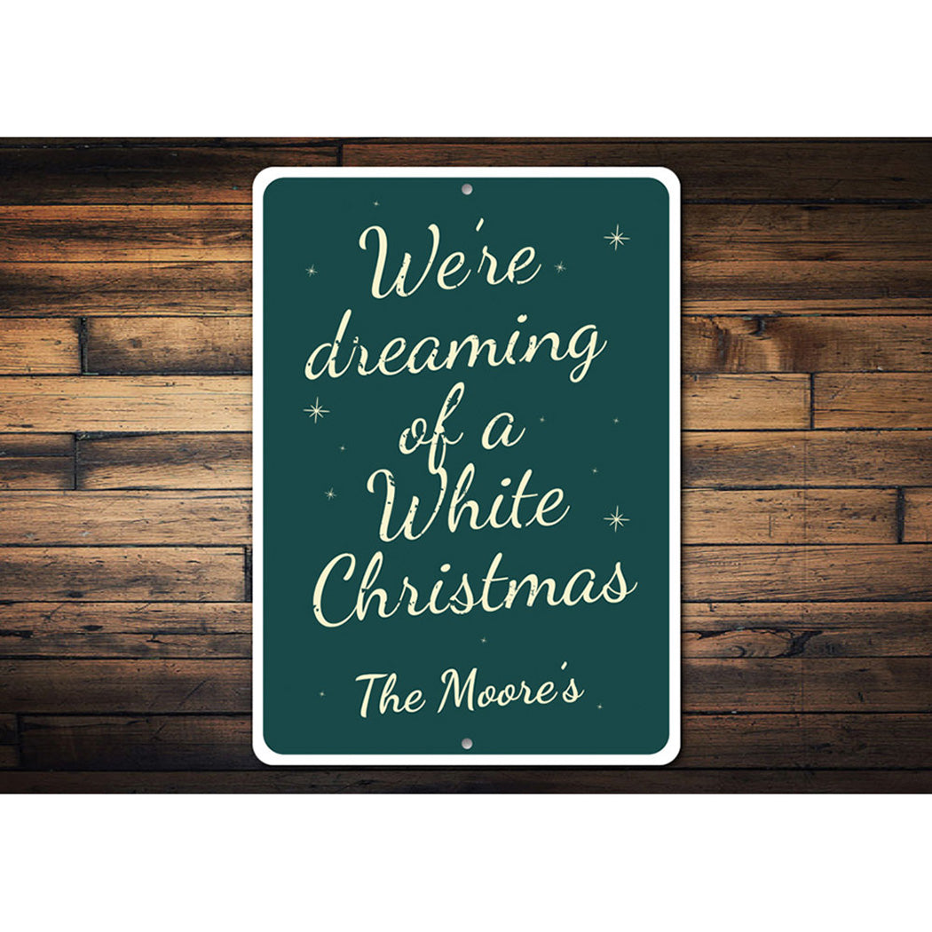 White Christmas Sign