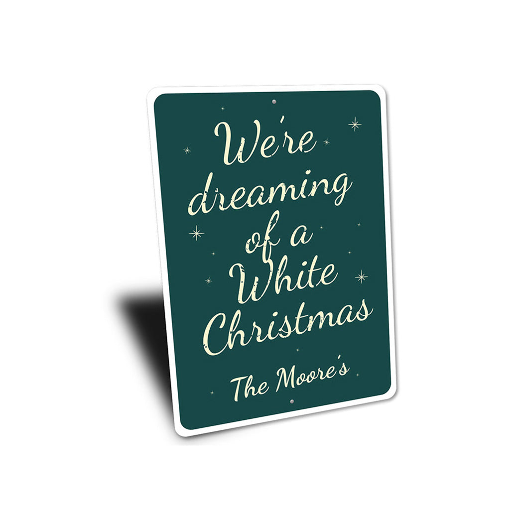 White Christmas Sign