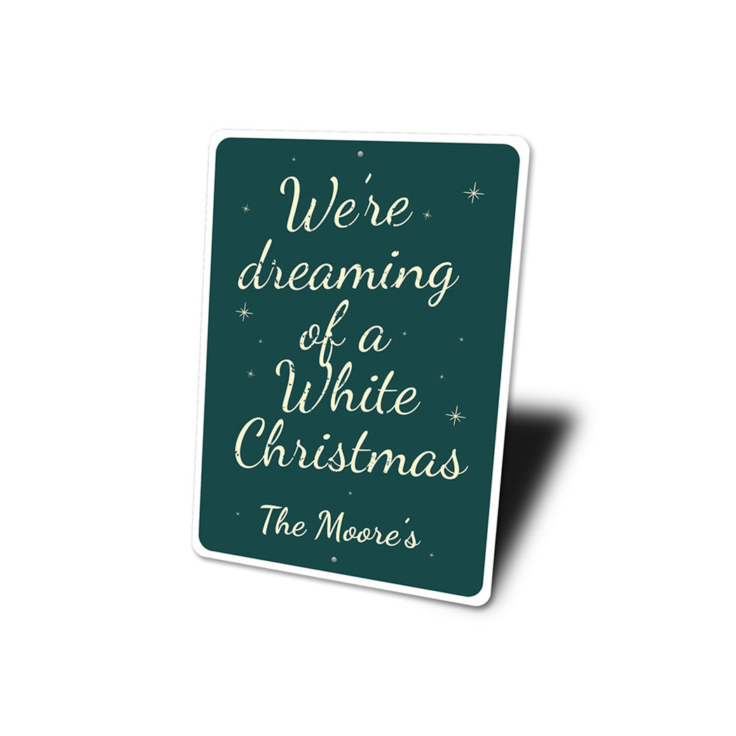 White Christmas Sign