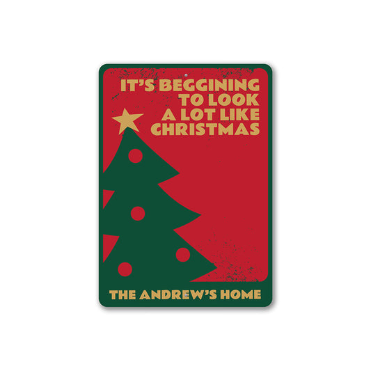 Christmas Tree Home Sign