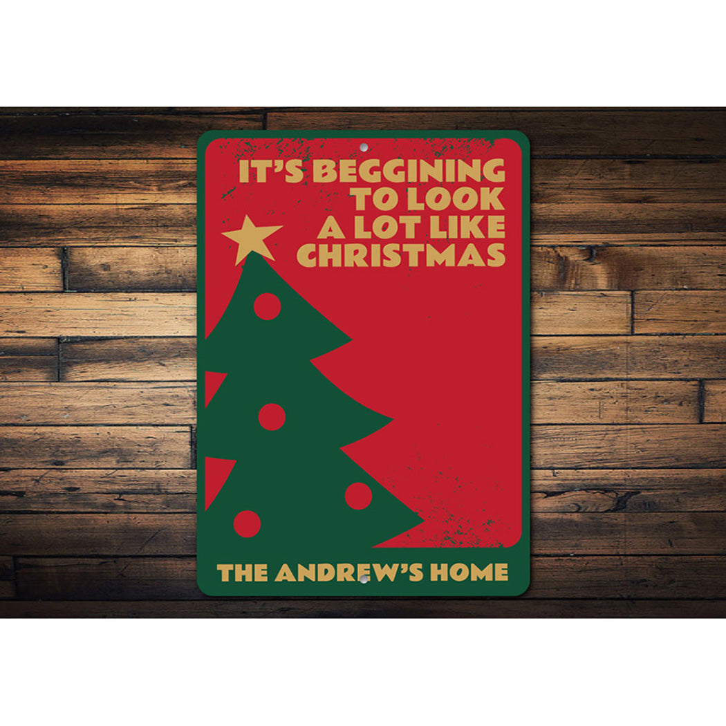 Christmas Tree Home Sign