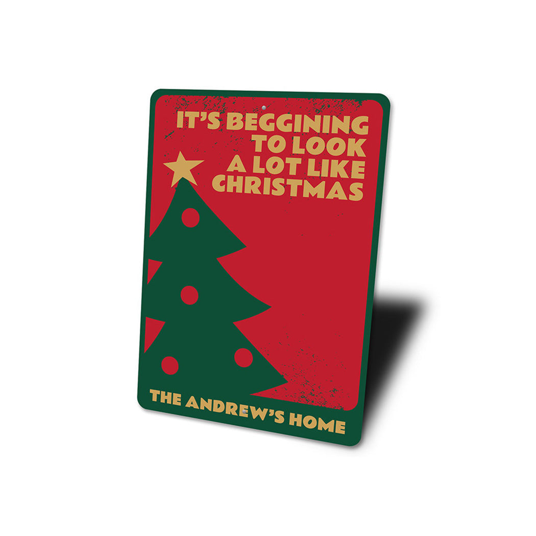 Christmas Tree Home Sign