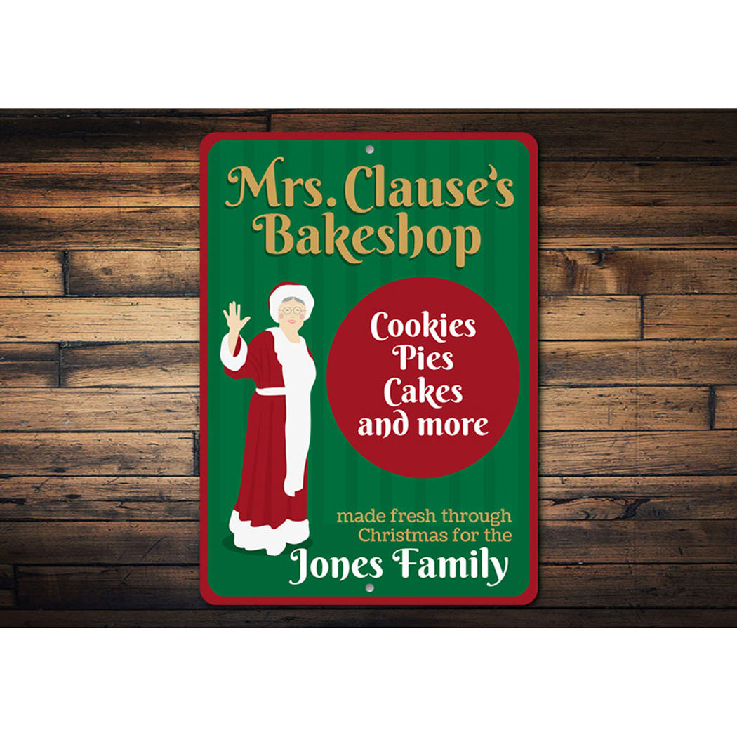 Mrs. Clause's Bakeshop Sign