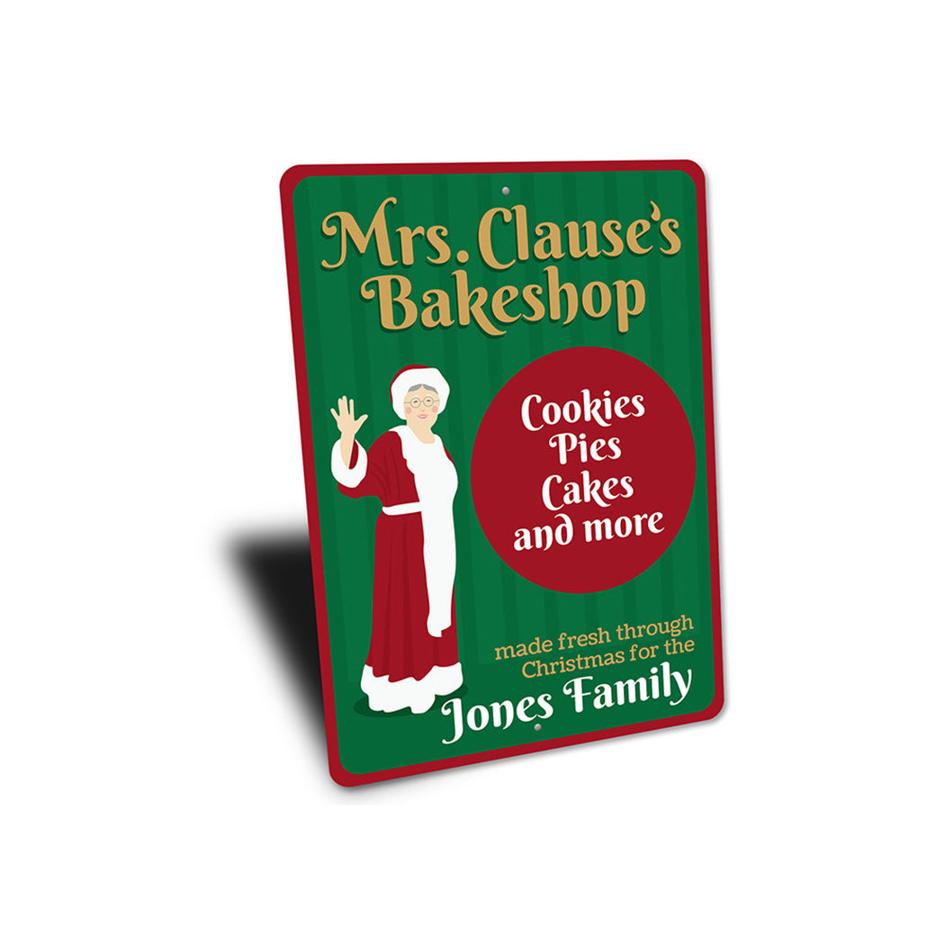 Mrs. Clause's Bakeshop Sign