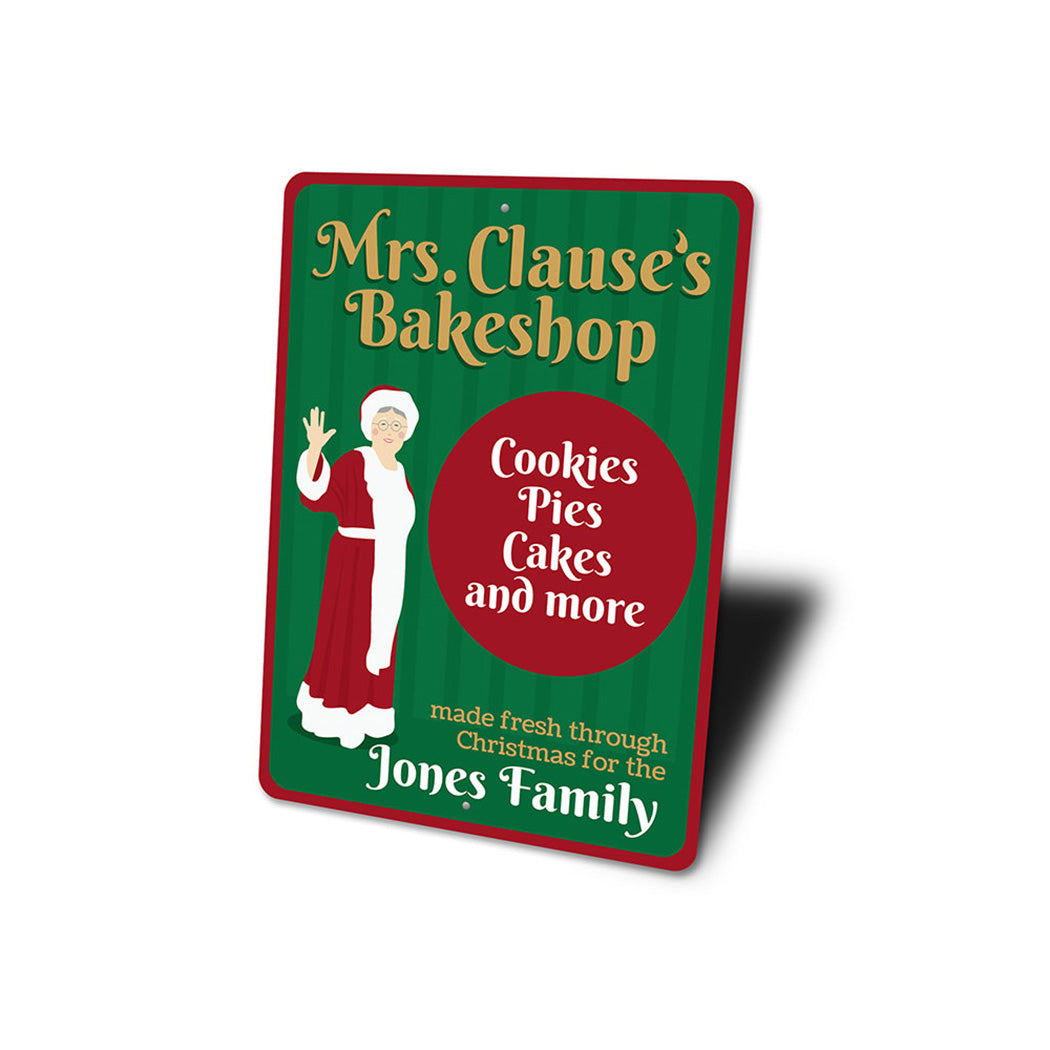 Mrs. Clause's Bakeshop Sign