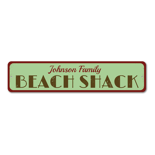 Beach Shack Metal Sign
