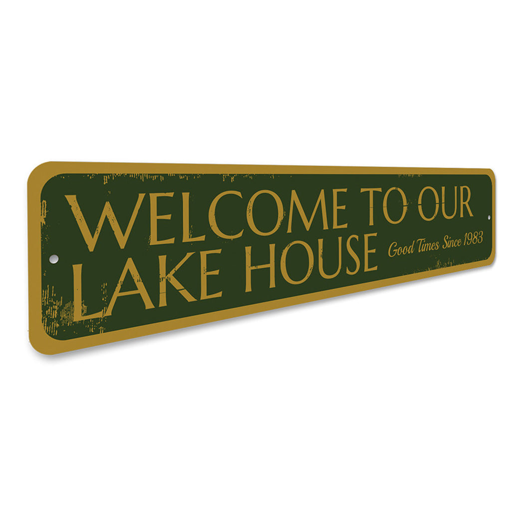 Welcome to our Lake House Sign