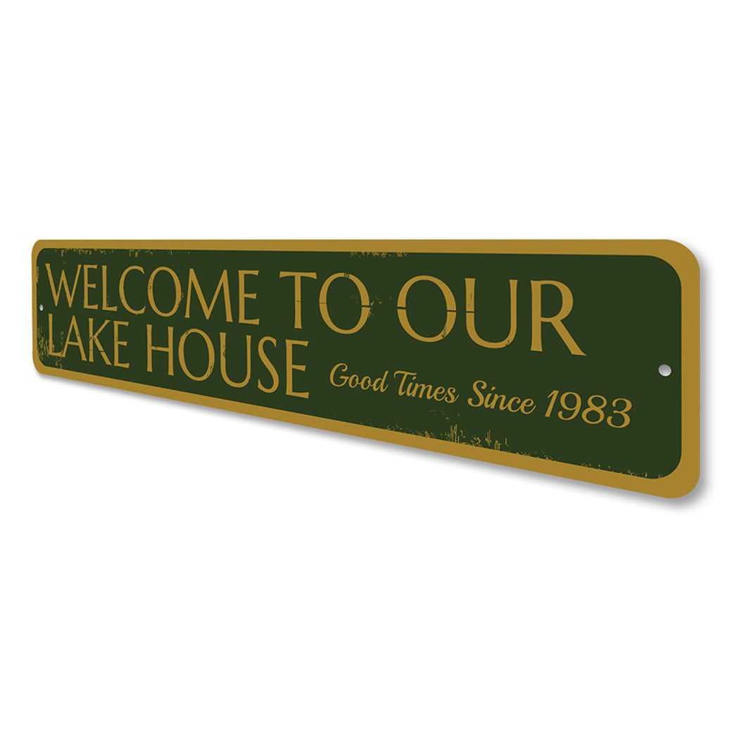 Welcome to our Lake House Sign