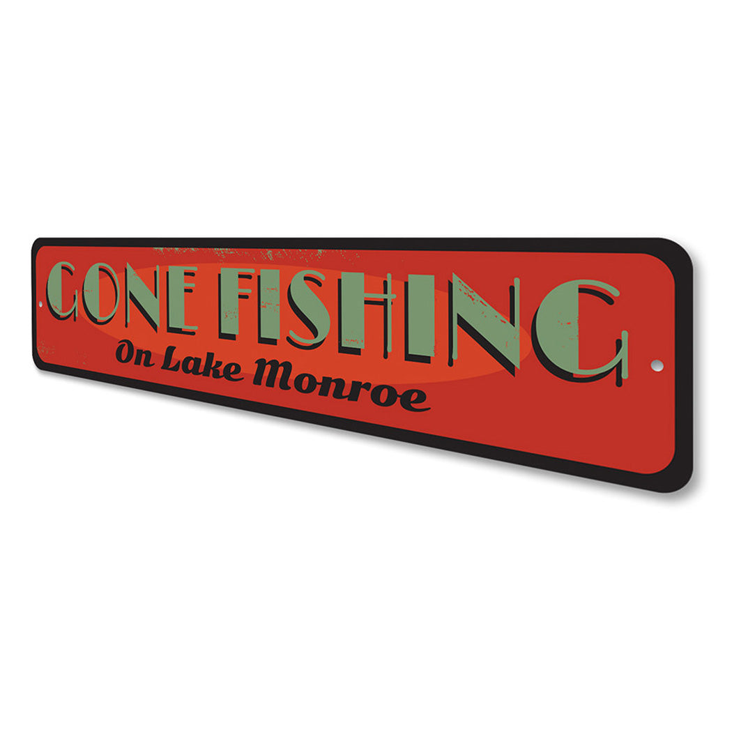 Old Gone Fishing Sign