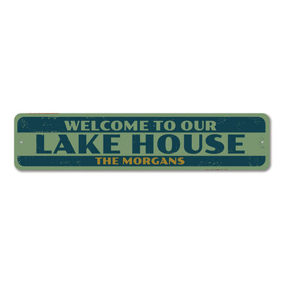 Old Lake House Metal Sign