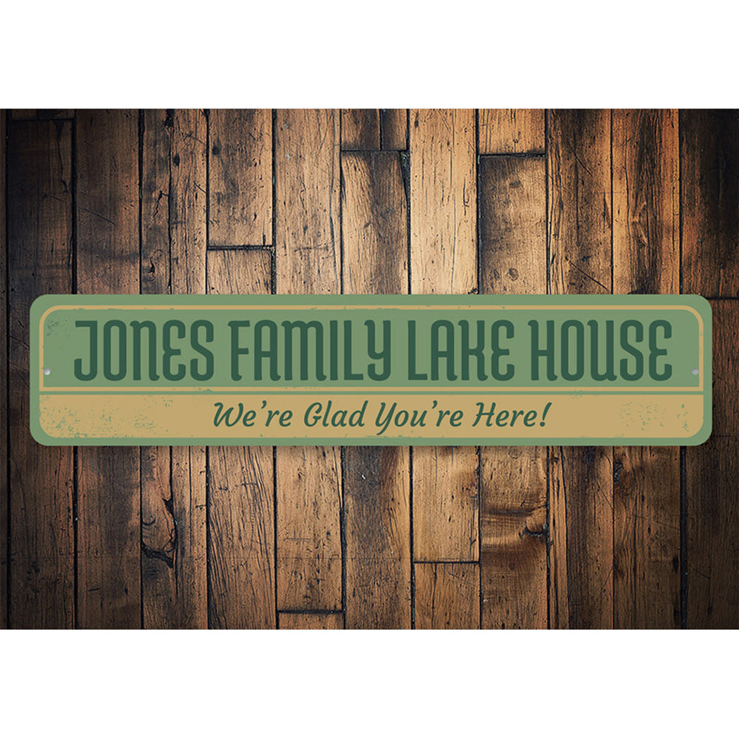 Family Lake House Sign