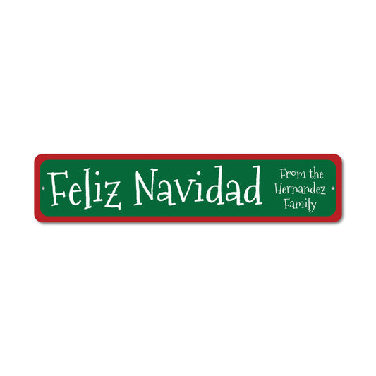 Feliz Navidad Metal Sign