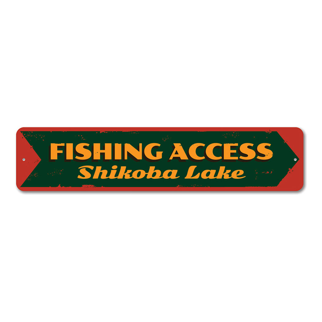 Old Fishing Access Metal Sign