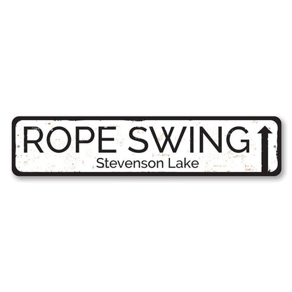 Rope Swing Metal Sign