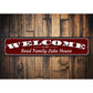Welcome to the Family Name Lake House Sign