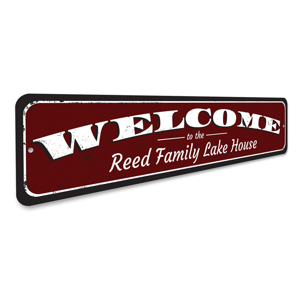 Welcome to the Family Name Lake House Sign