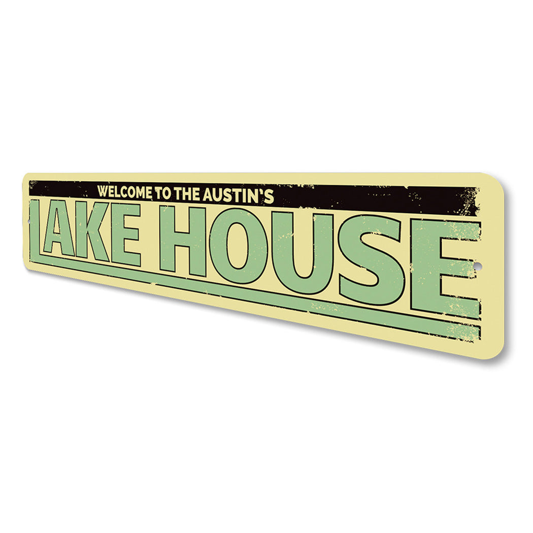 Last Name Lake House Sign
