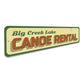 Lake Canoe Rental Sign