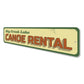 Lake Canoe Rental Sign