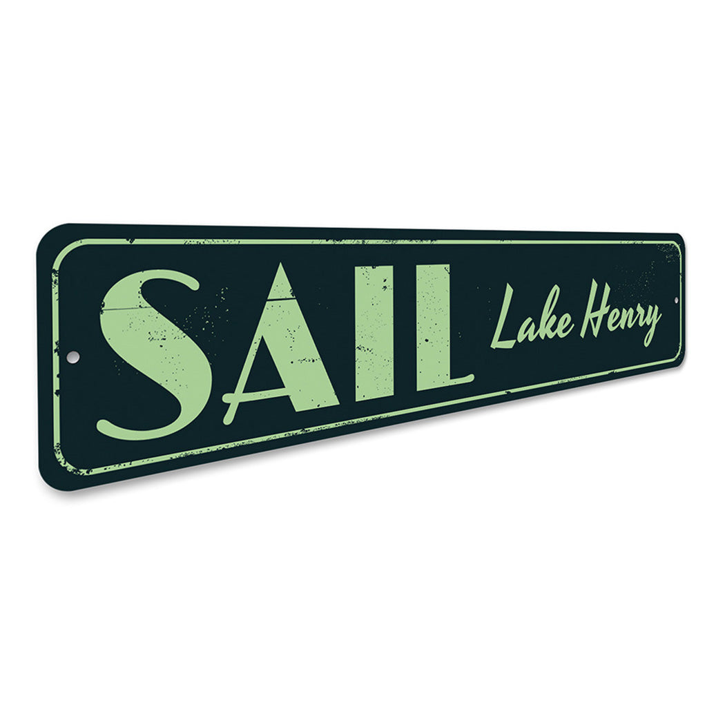 Sail Lake Name Sign