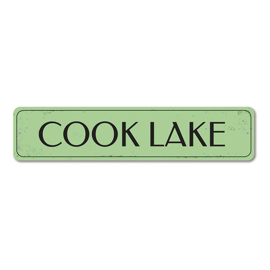 Lake Name Metal Sign