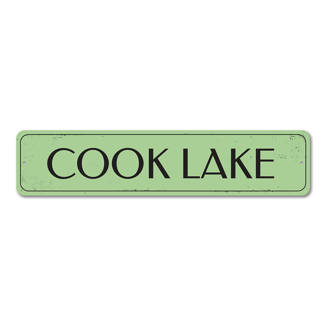 Lake Name Metal Sign