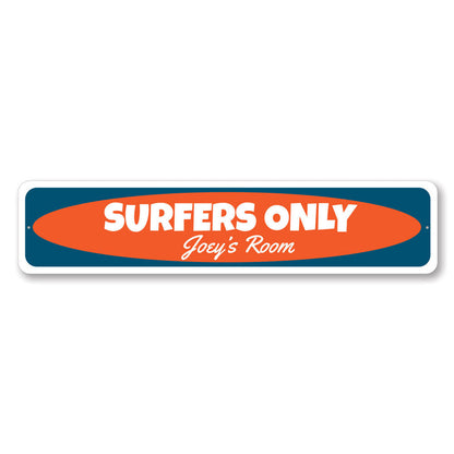 Kids Room Surfer Metal Sign