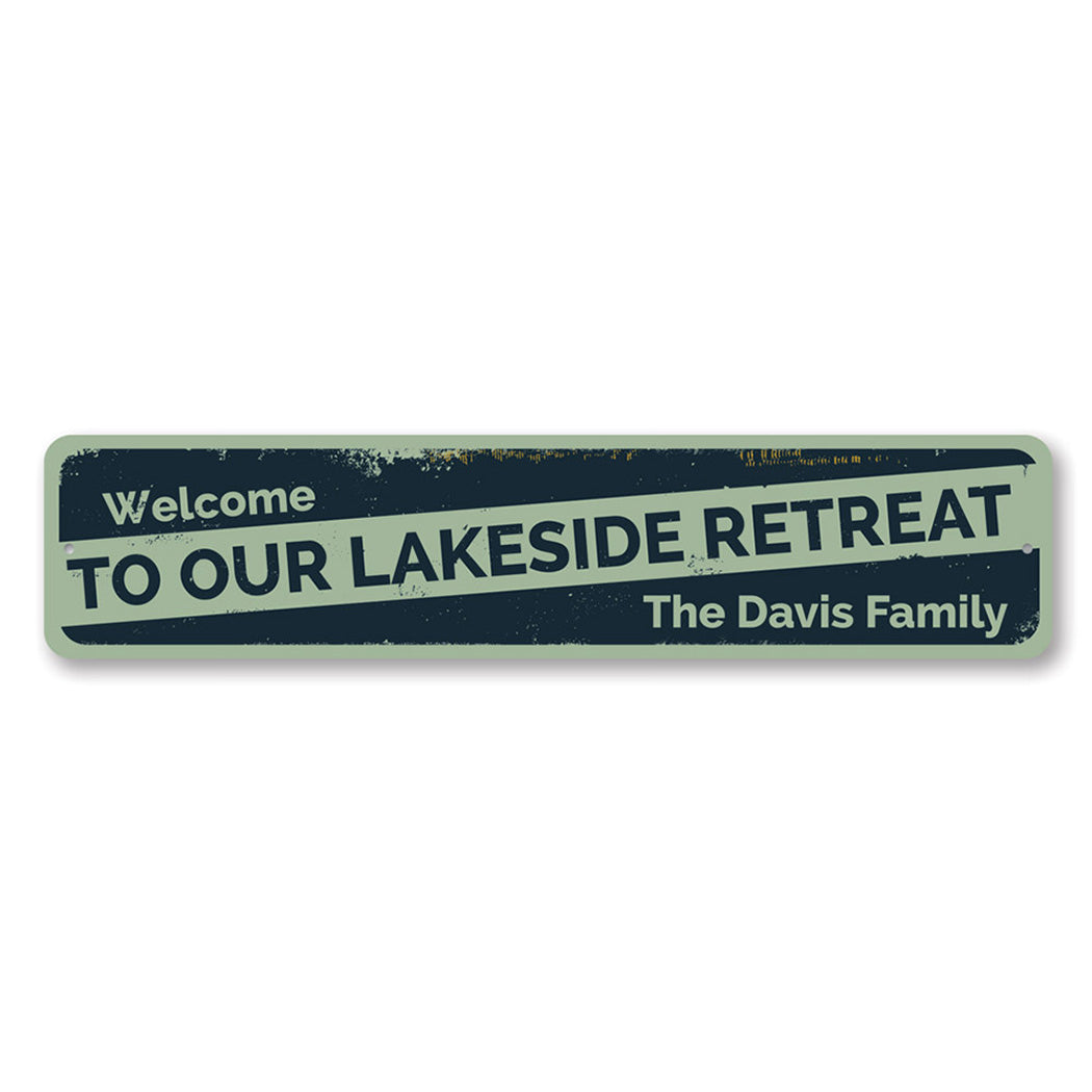Lakeside Retreat Metal Sign