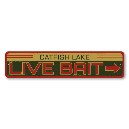 Live Bait Lake Metal Sign