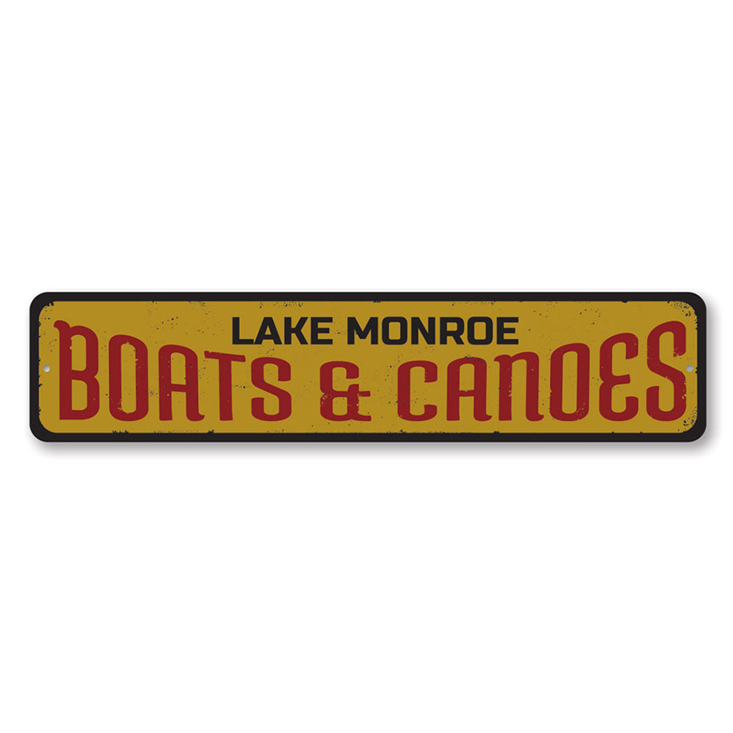 Boats & Canoes Metal Sign