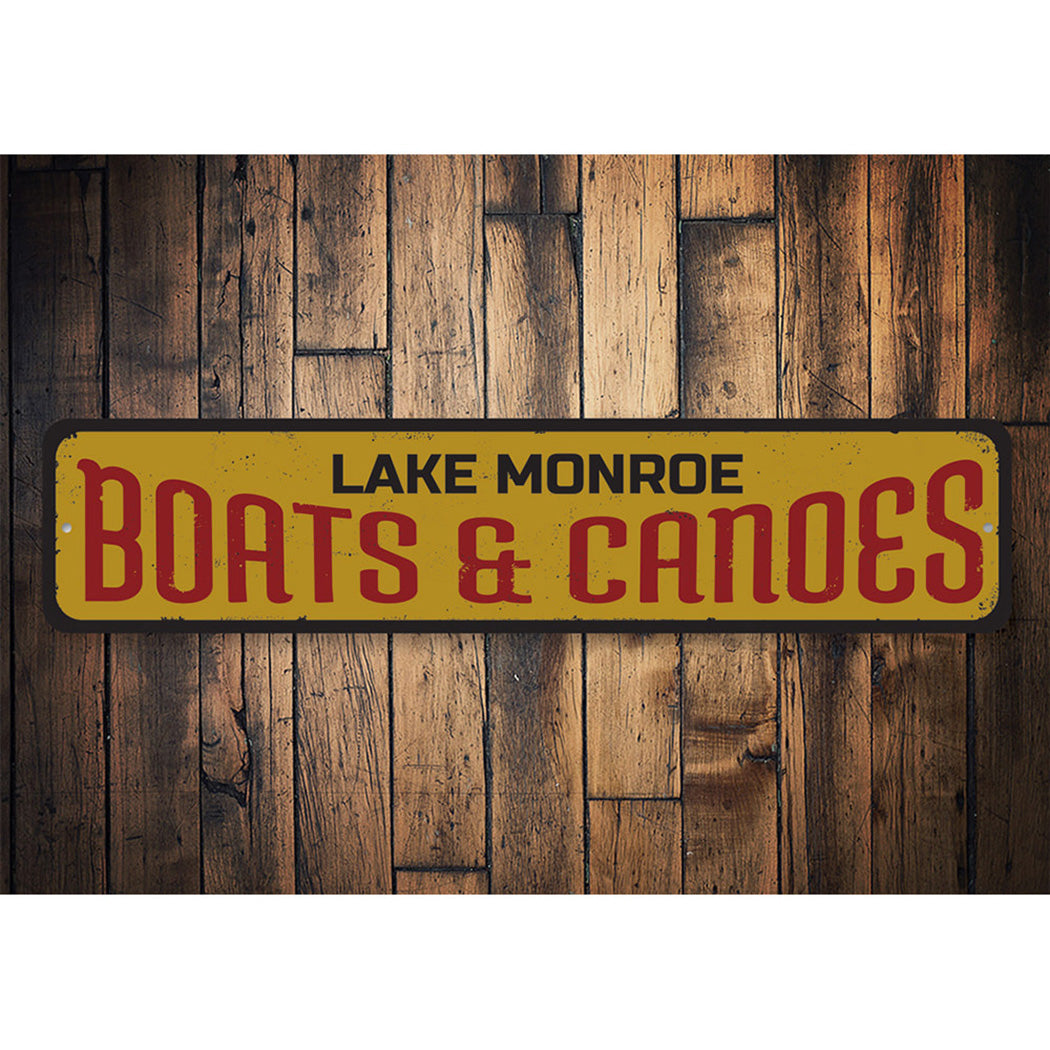 Boats & Canoes Sign