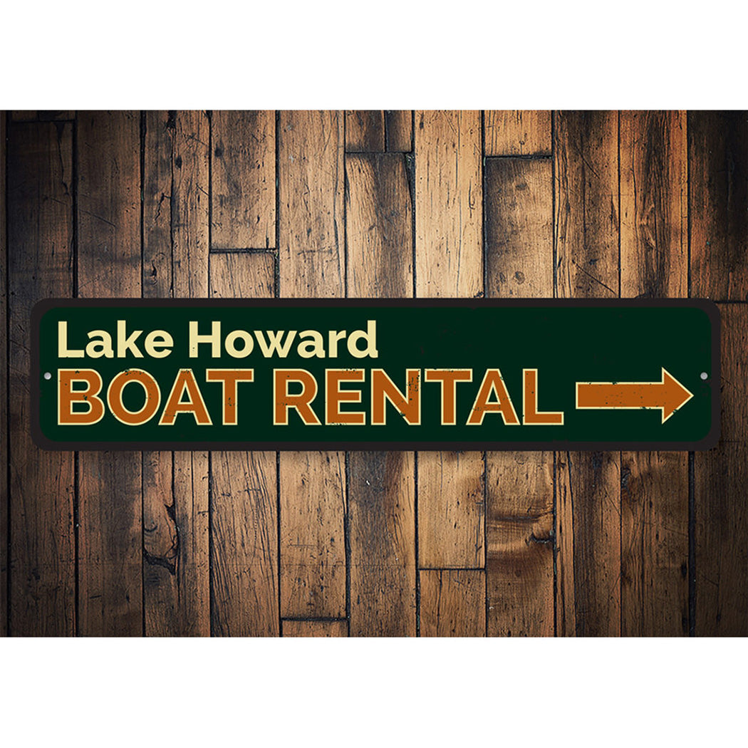 Boat Rental Arrow Sign