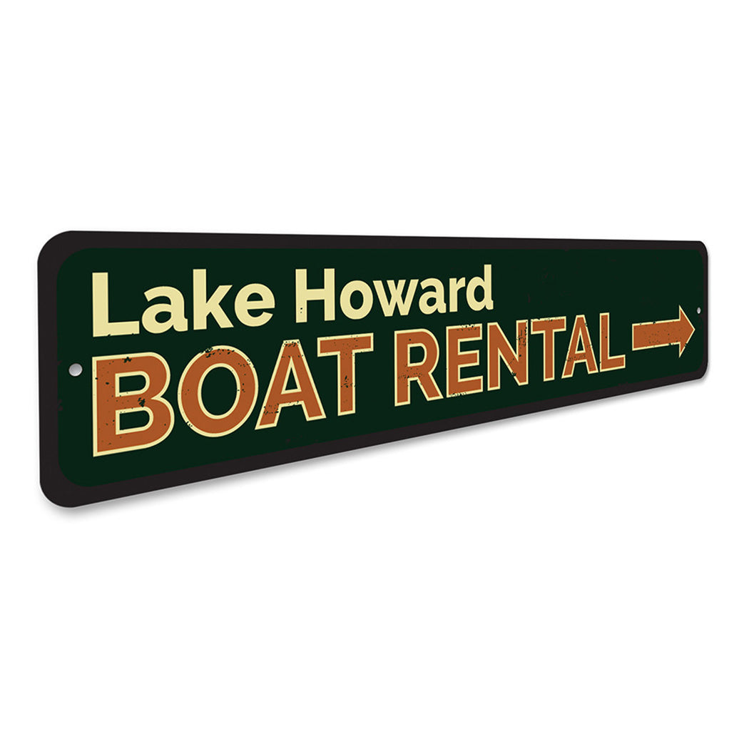 Boat Rental Arrow Sign