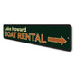 Boat Rental Arrow Sign