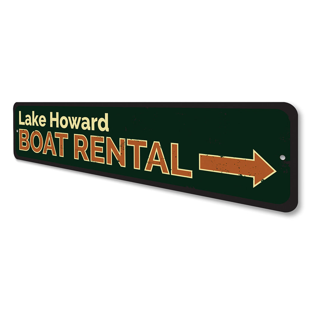 Boat Rental Arrow Sign
