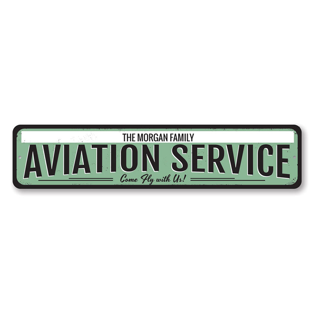Aviation Service Metal Sign
