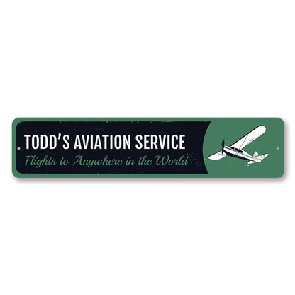 Airplane Service Metal Sign