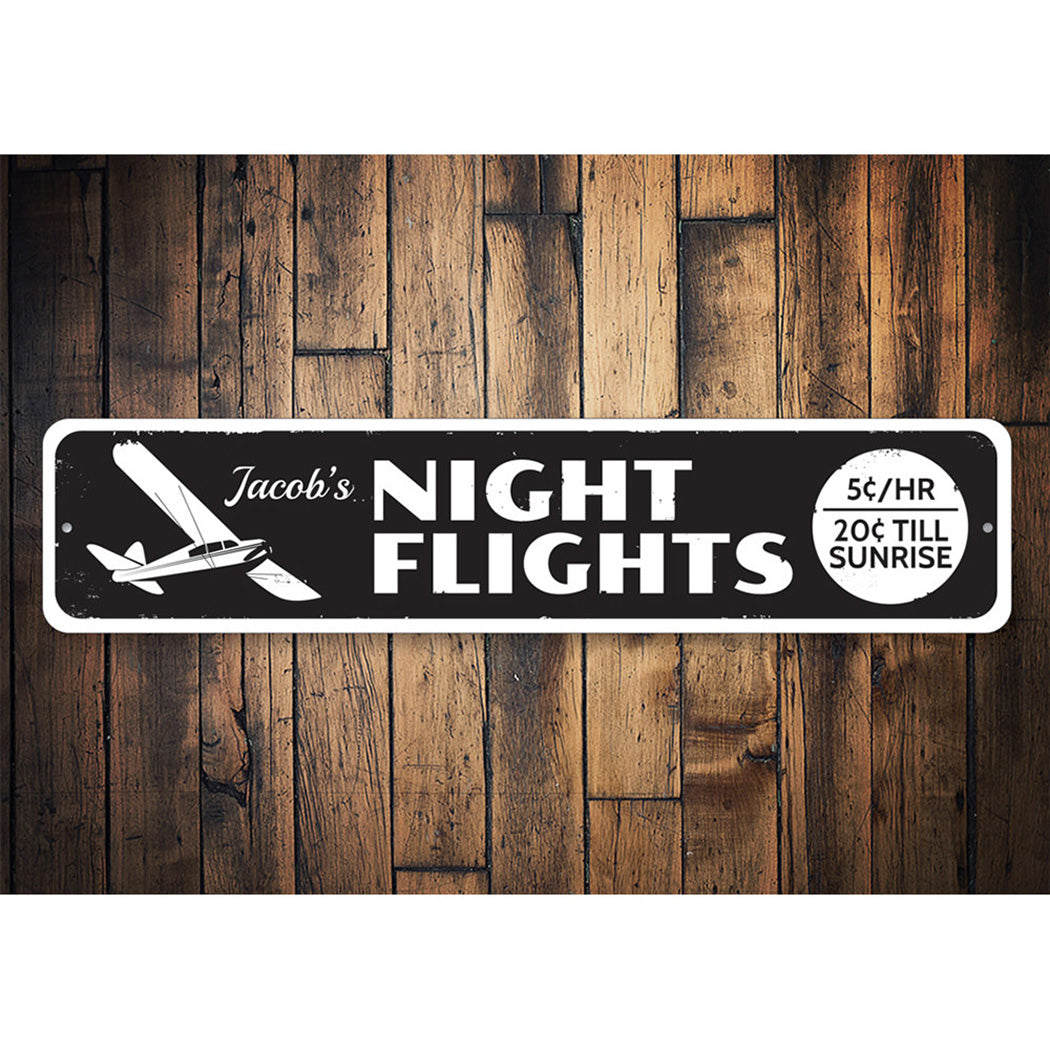 Night Flights Sign