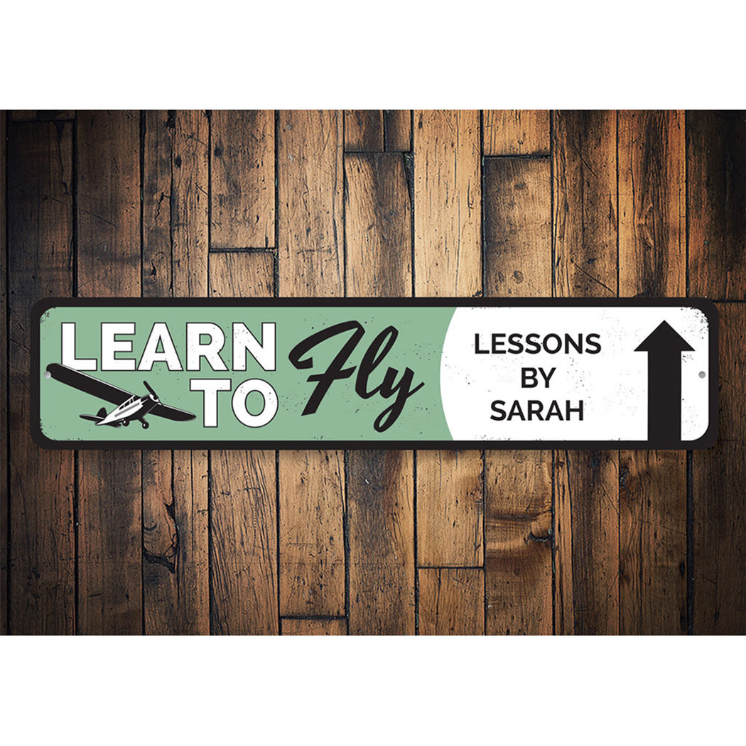 Learn To Fly Arrow Sign – Lizton Sign Shop Wholesale