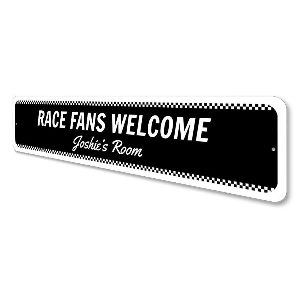Welcome Race Fans Sign