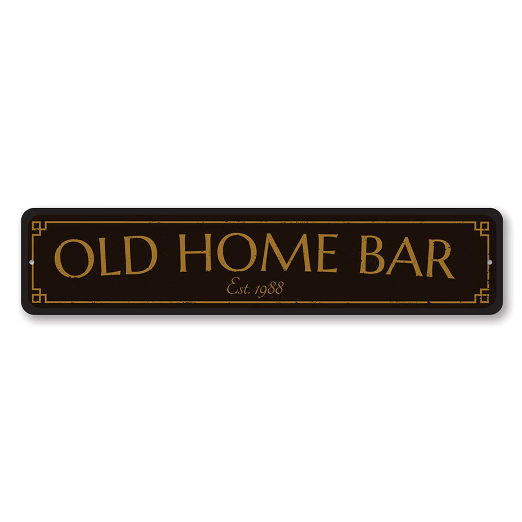 Old Home Bar Metal Sign