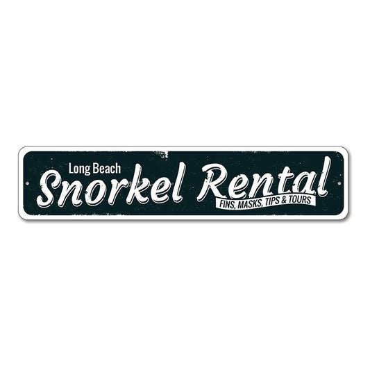 Snorkel Rental Metal Sign