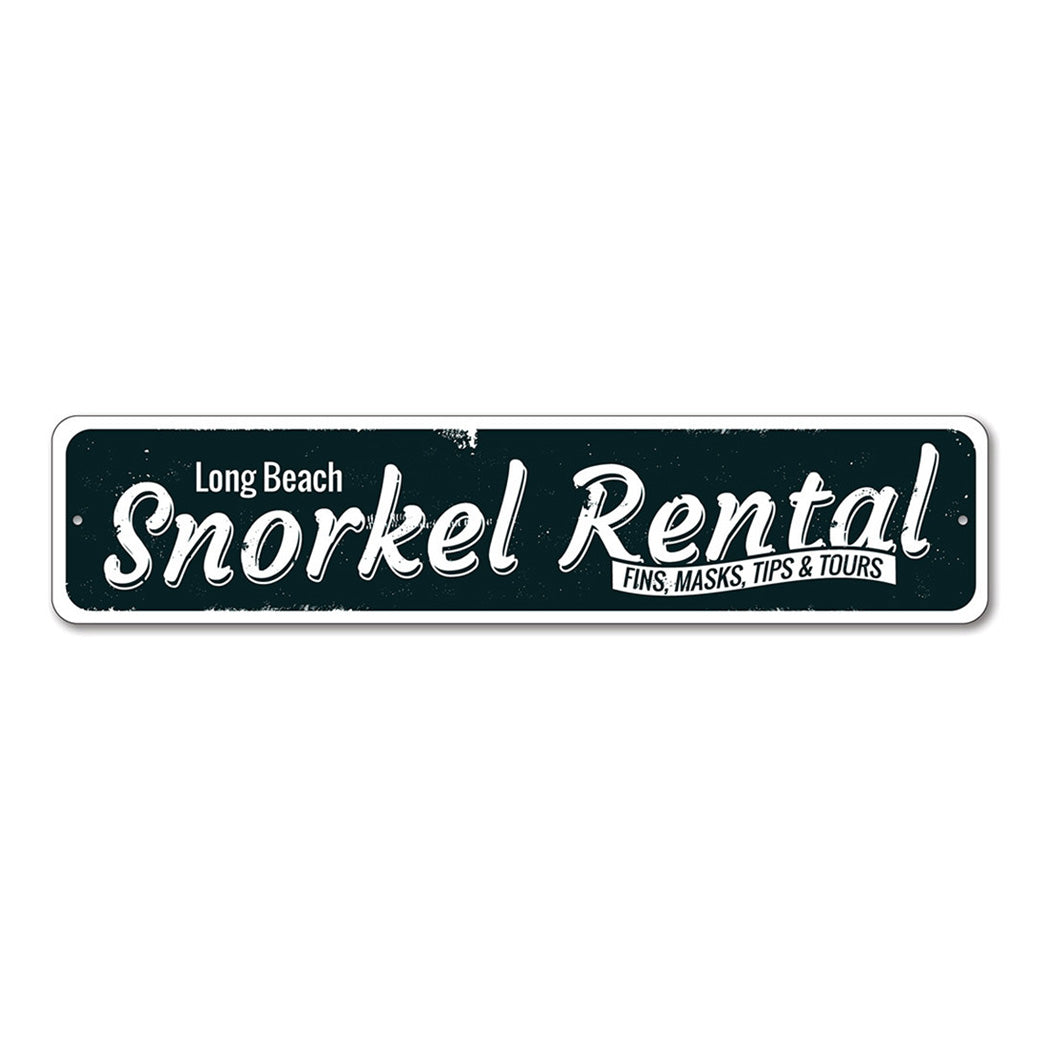 Snorkel Rental Metal Sign