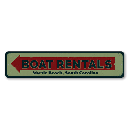 Boat Rentals Metal Sign