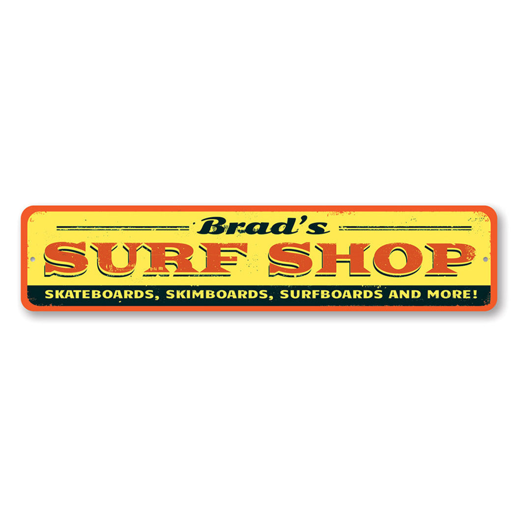 Surf Shop Metal Sign