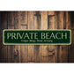 Private Beach Location Sign