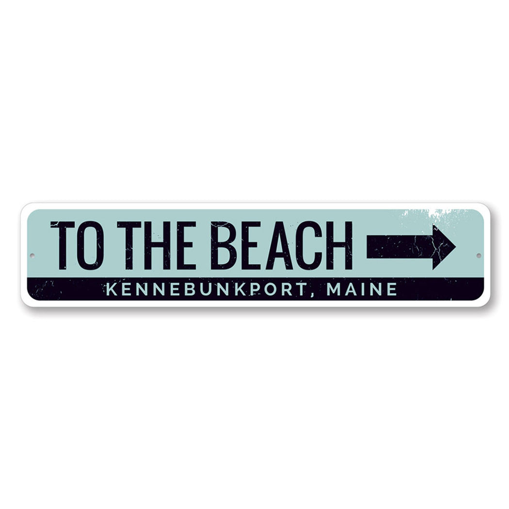 To the Beach Metal Sign