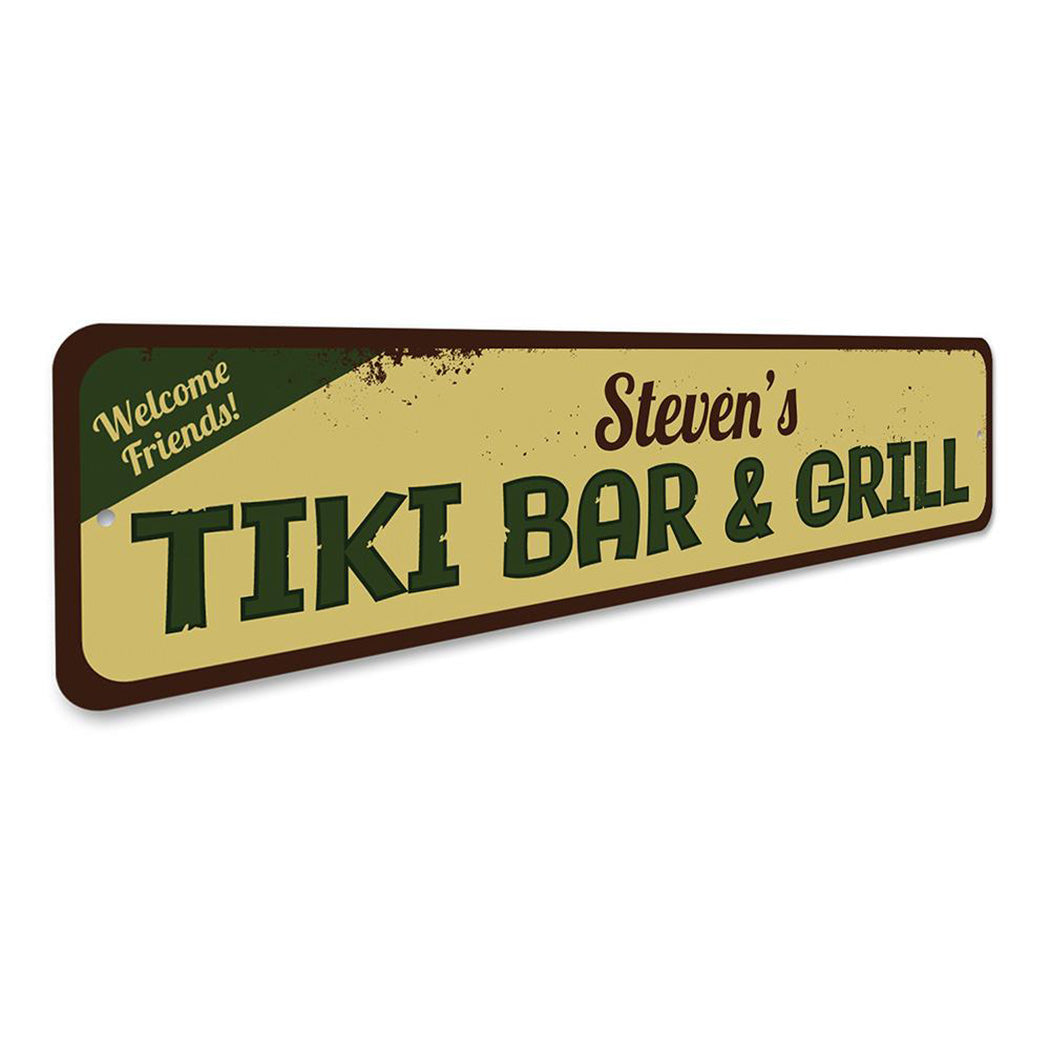 Tiki Bar & Grill Sign