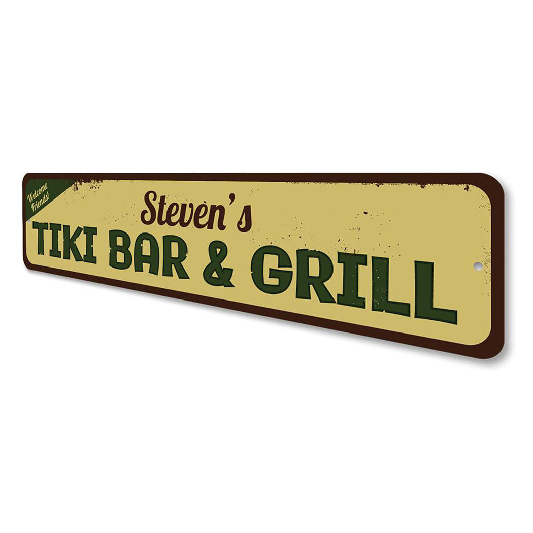 Tiki Bar & Grill Sign